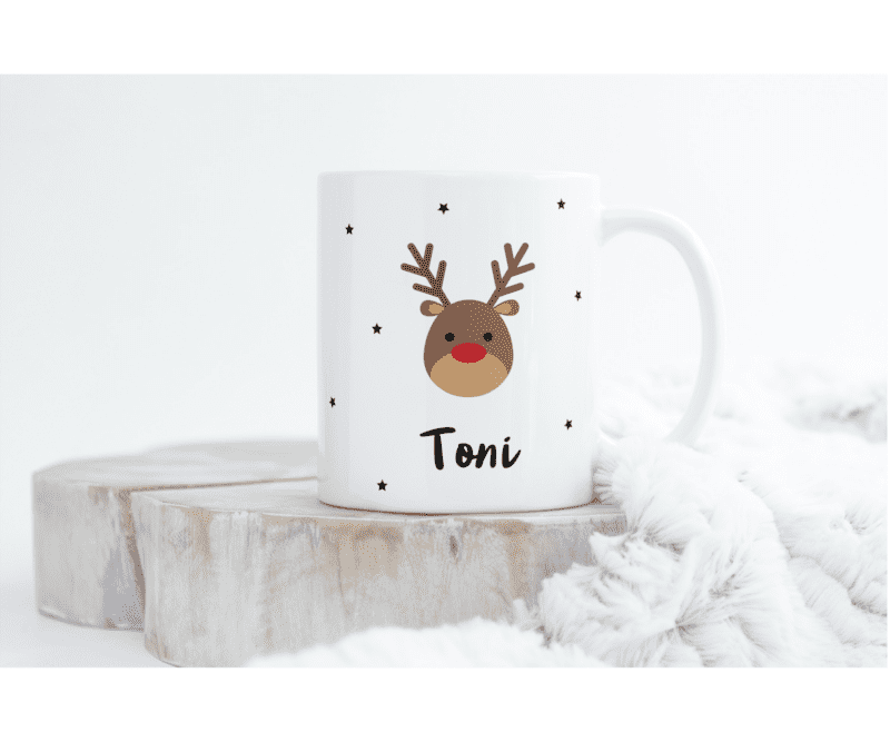 Taza “Feliz Navidad Reno”