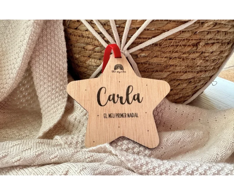 Estrella de madera "Mi primera Navidad"