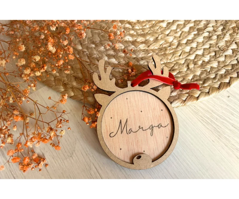 Reno navideño de madera - Imagen 2
