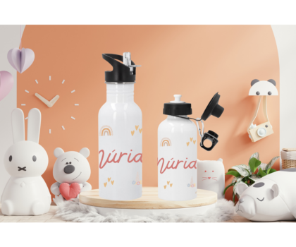 Botella Unicornio con Arco iris